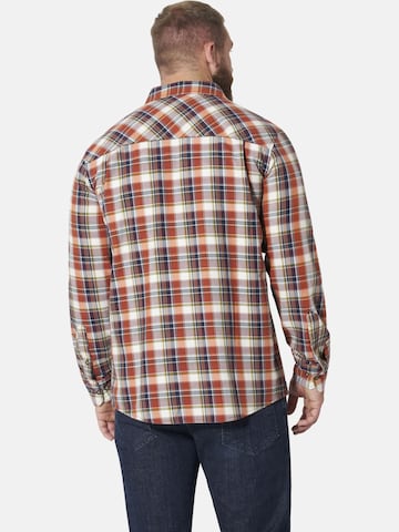 Jan Vanderstorm Comfort fit Button Up Shirt 'Ewikson' in Orange