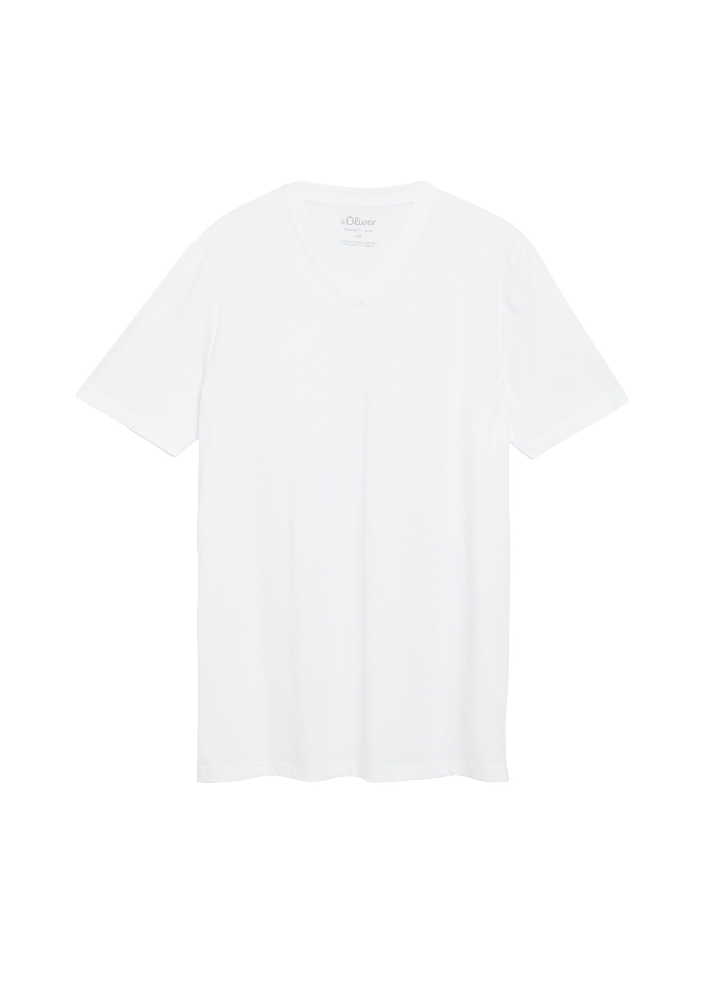 s.Oliver Men Big Sizes T-Shirt in Weiß: Vorderseite