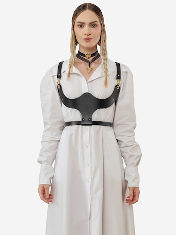 Haute Cuir Gürtel 'Saria Underbust Harness'‌‌‌ in Schwarz: Vorderseite