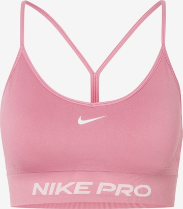 NIKE Bustier Sport-BH 'Nike Pro' in Pink: Vorderseite