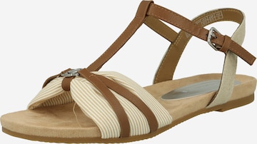 SUPREMO Strap Sandals in Beige: front
