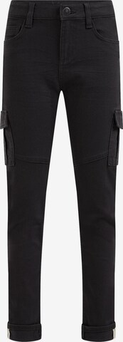 Pantaloni de la WE Fashion pe negru: față