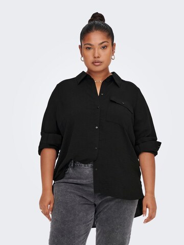 ONLY Carmakoma Bluse in Schwarz: predná strana