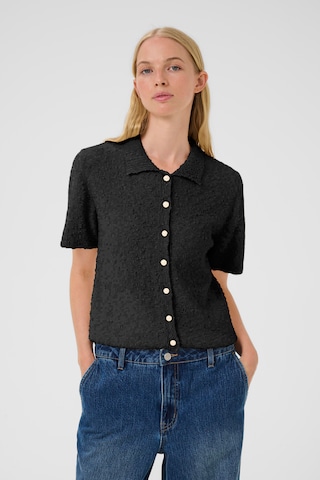 KAREN BY SIMONSEN Gebreid vest 'Nice ' in Zwart: voorkant