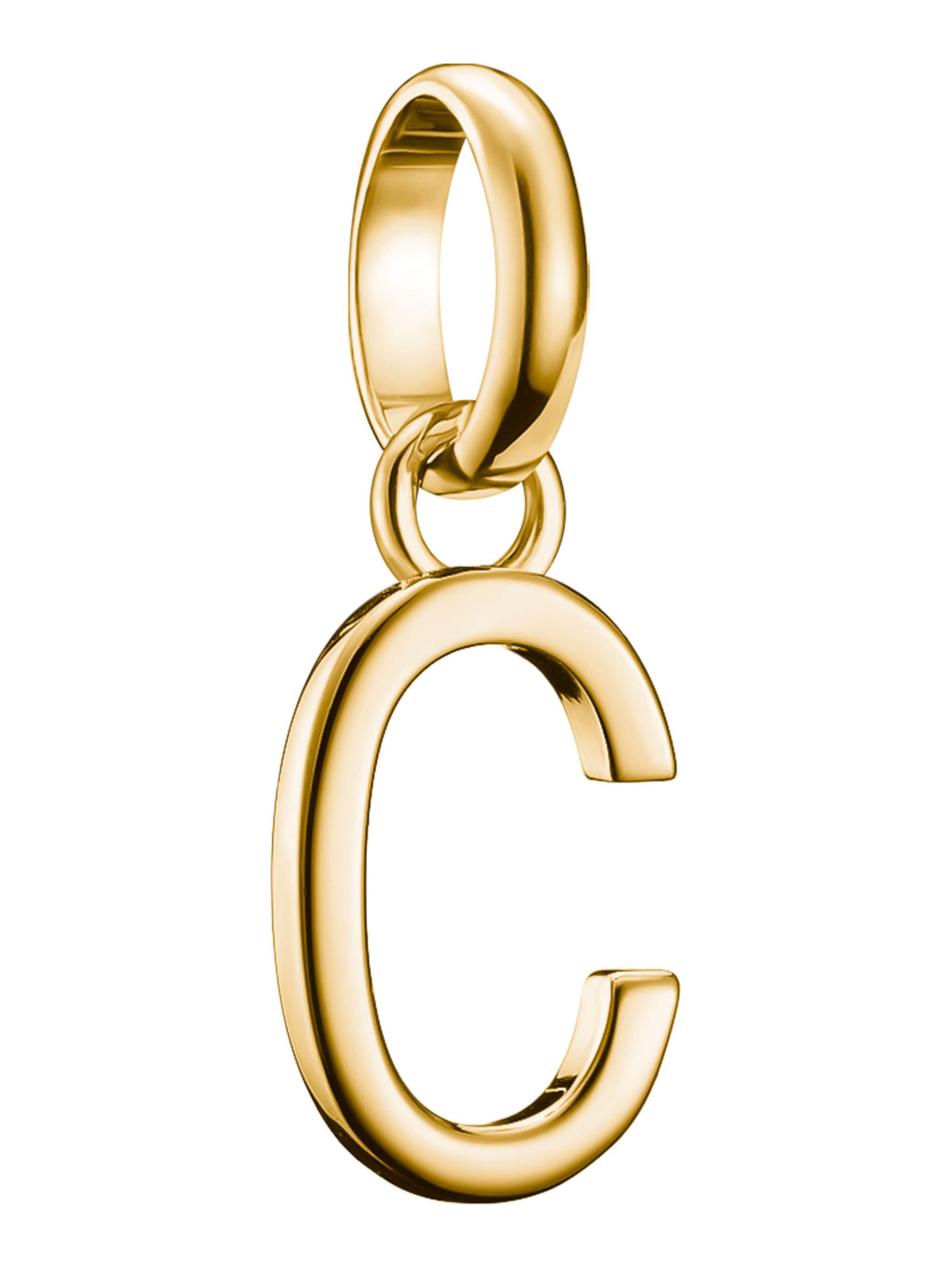 Thomas Sabo Anhänger 'Buchstabe C' in Gold: Vorderseite
