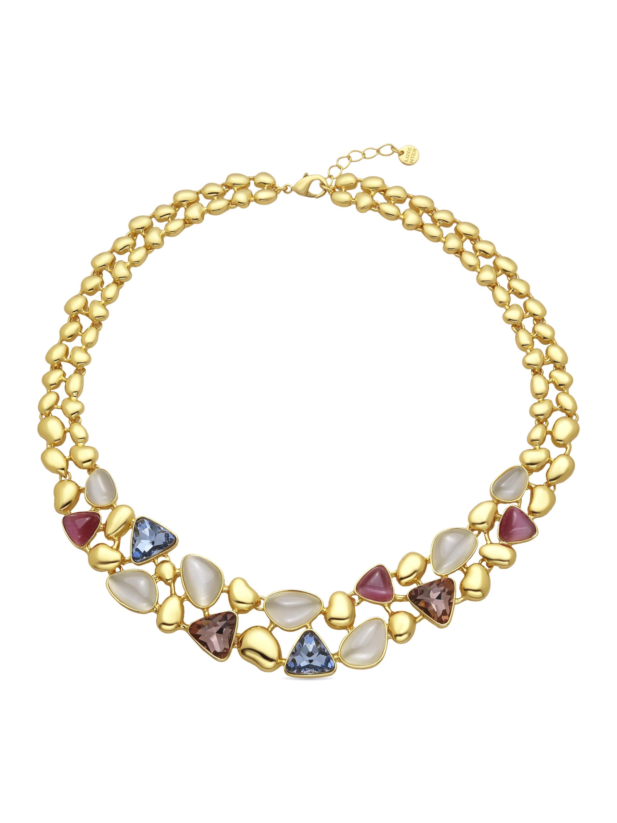 Luxenter Kette 'Naxmo'‌‌‌ in Mischfarben: Vorderseite