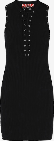 myMo ROCKS Knitted dress in Black: front
