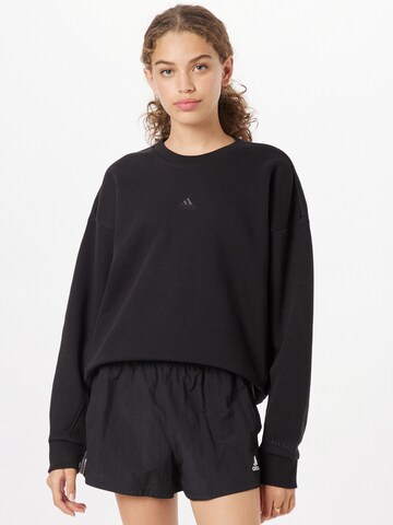 ADIDAS SPORTSWEAR Sports sweatshirt 'All Szn Fleece' in Black: front