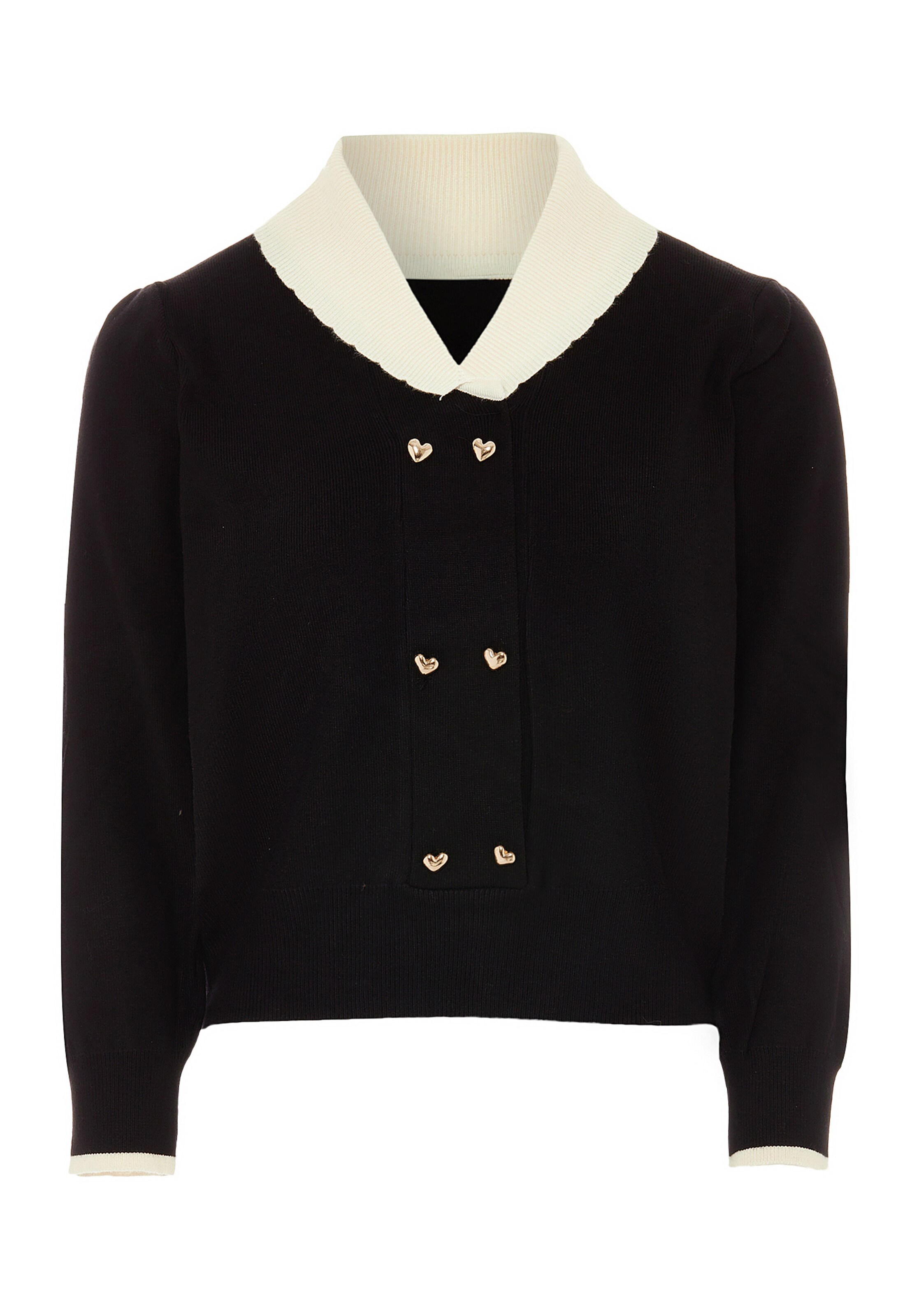 NAEMI Knit cardigan in Black: front