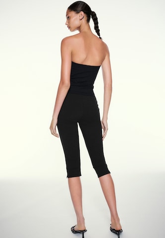 Skinny Leggings de la Pull&Bear pe negru