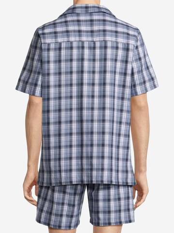 SEIDENSTICKER Pyjama kort 'Classic Twill' in Blauw