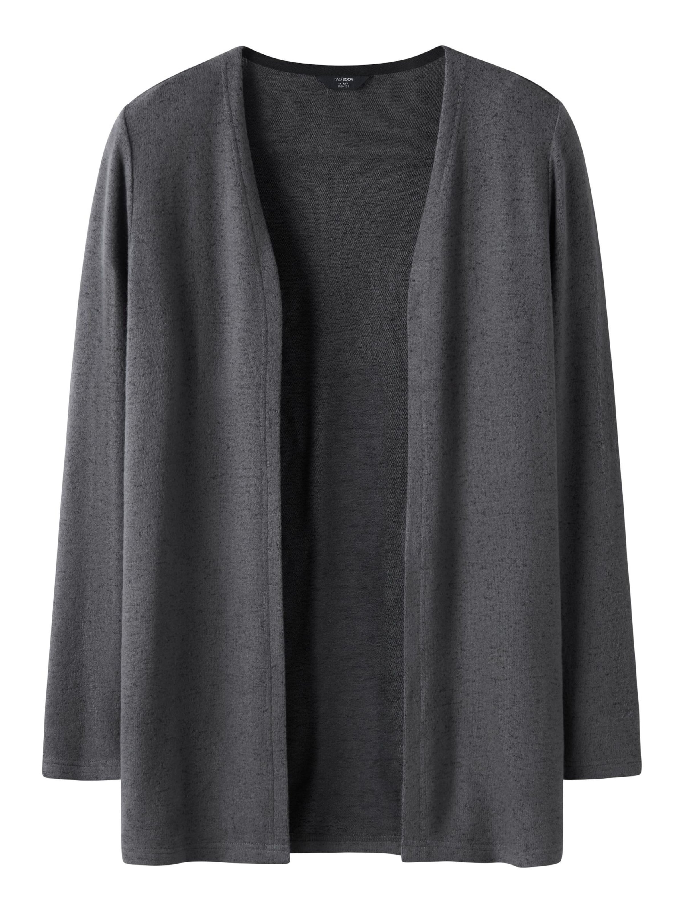 Geacă tricotată de la TWO SOON pe gri: față