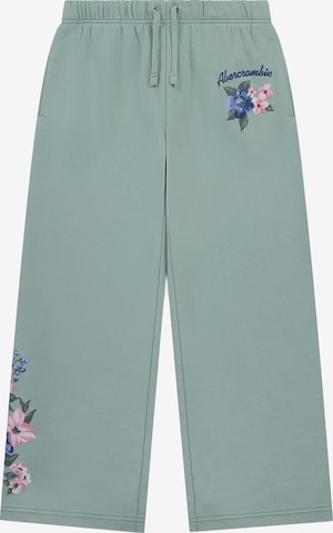 Wide leg Pantaloni de la Abercrombie & Fitch pe verde: față