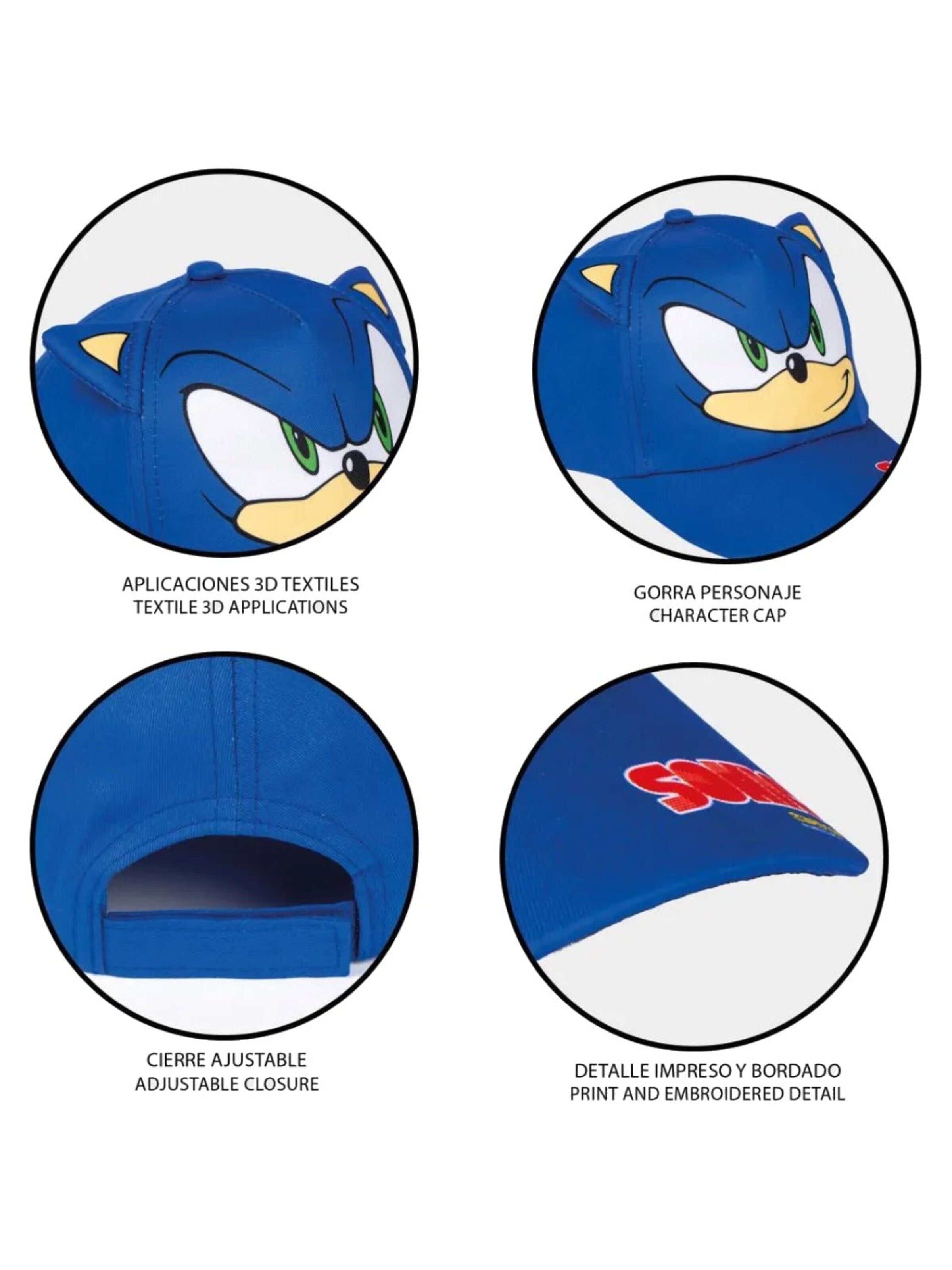 Sonic the Hedgehog Hoed 'Sonic the Hedgehog Pet met Oortjes' in Blauw