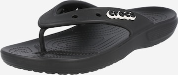 Crocs - Sandalias de dedo en negro: frente
