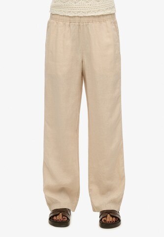 Superdry Regular Trousers in Beige: front