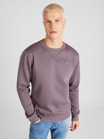 G-Star RAW - Sweatshirt 'Premium core' em castanho: frente