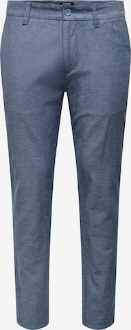 Regular Pantalon chino 'MARK' Only & Sons en bleu : devant