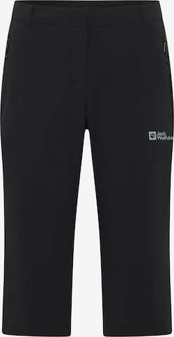 JACK WOLFSKIN Slimfit Outdoorbroek in Zwart: voorkant