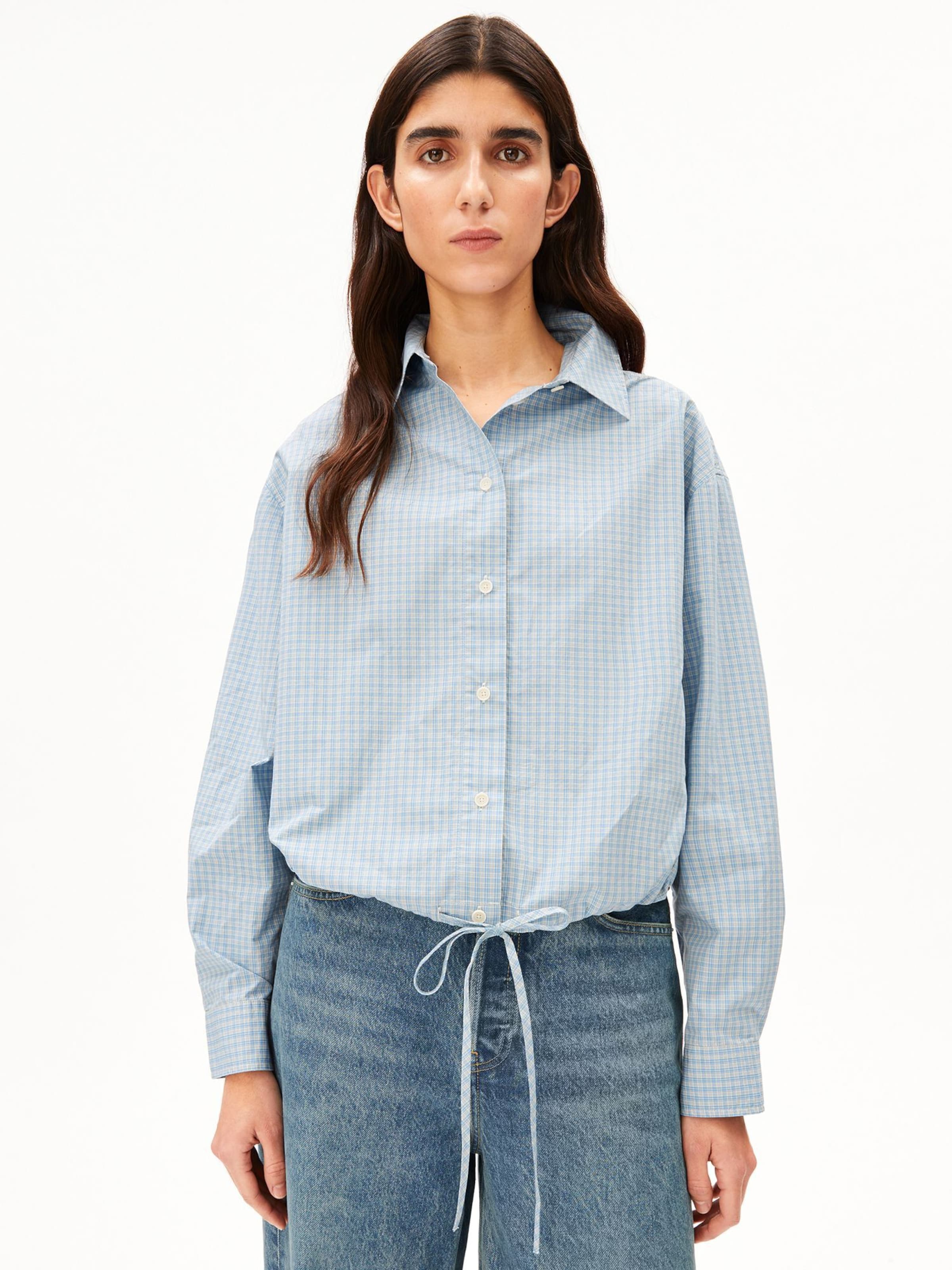 ARMEDANGELS Blouse in Blauw: voorkant