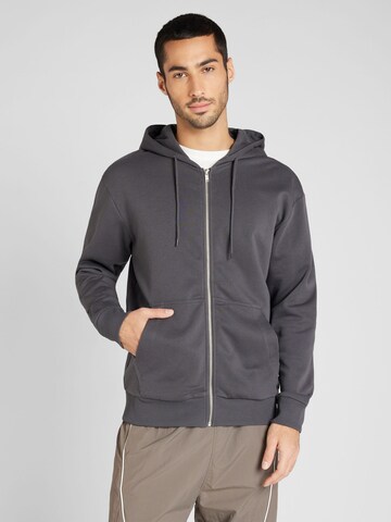 JACK & JONES Sweatjacke 'RIDER' in Grau: predná strana