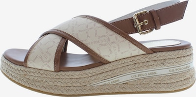 U.S. POLO ASSN. Sandale 'Glory' in beige / braun, Produktansicht