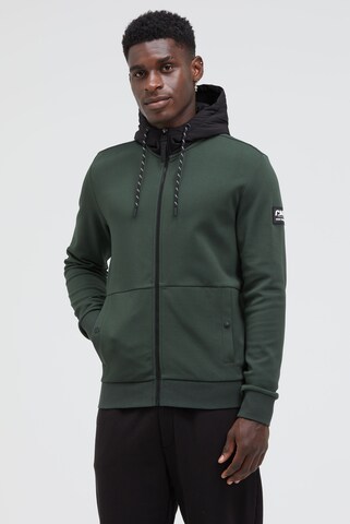 CMPD Zip-Up Hoodie in Green: front