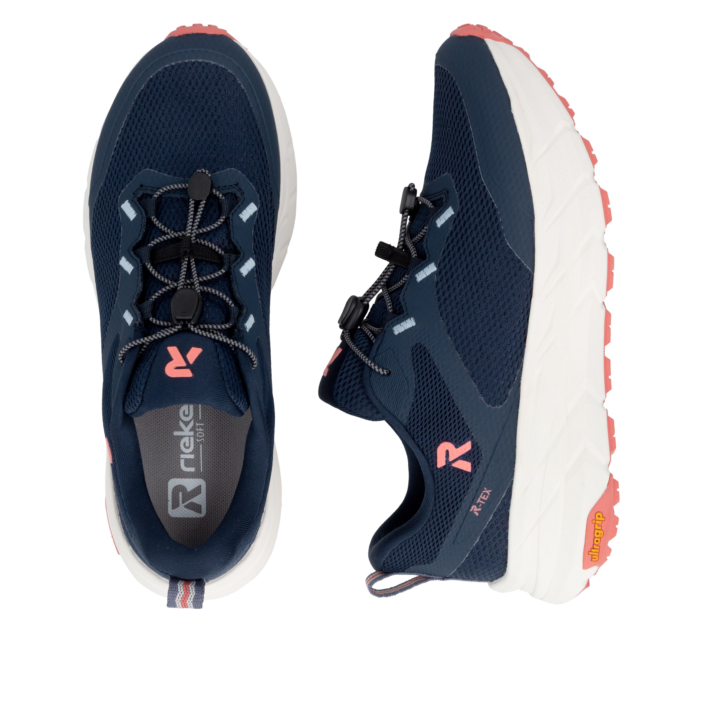 Baskets basses Rieker en bleu