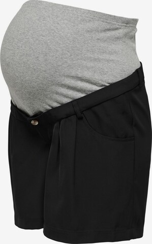 Only Maternity Regular Pleat-Front Pants in Black