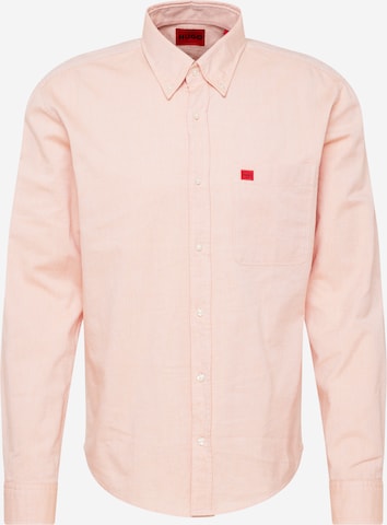 HUGO Button Up Shirt 'Evito' in Orange: front