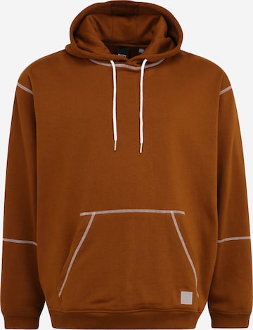 Only & Sons Big & Tall Sweatshirt 'FLETCHER' in Brown: front