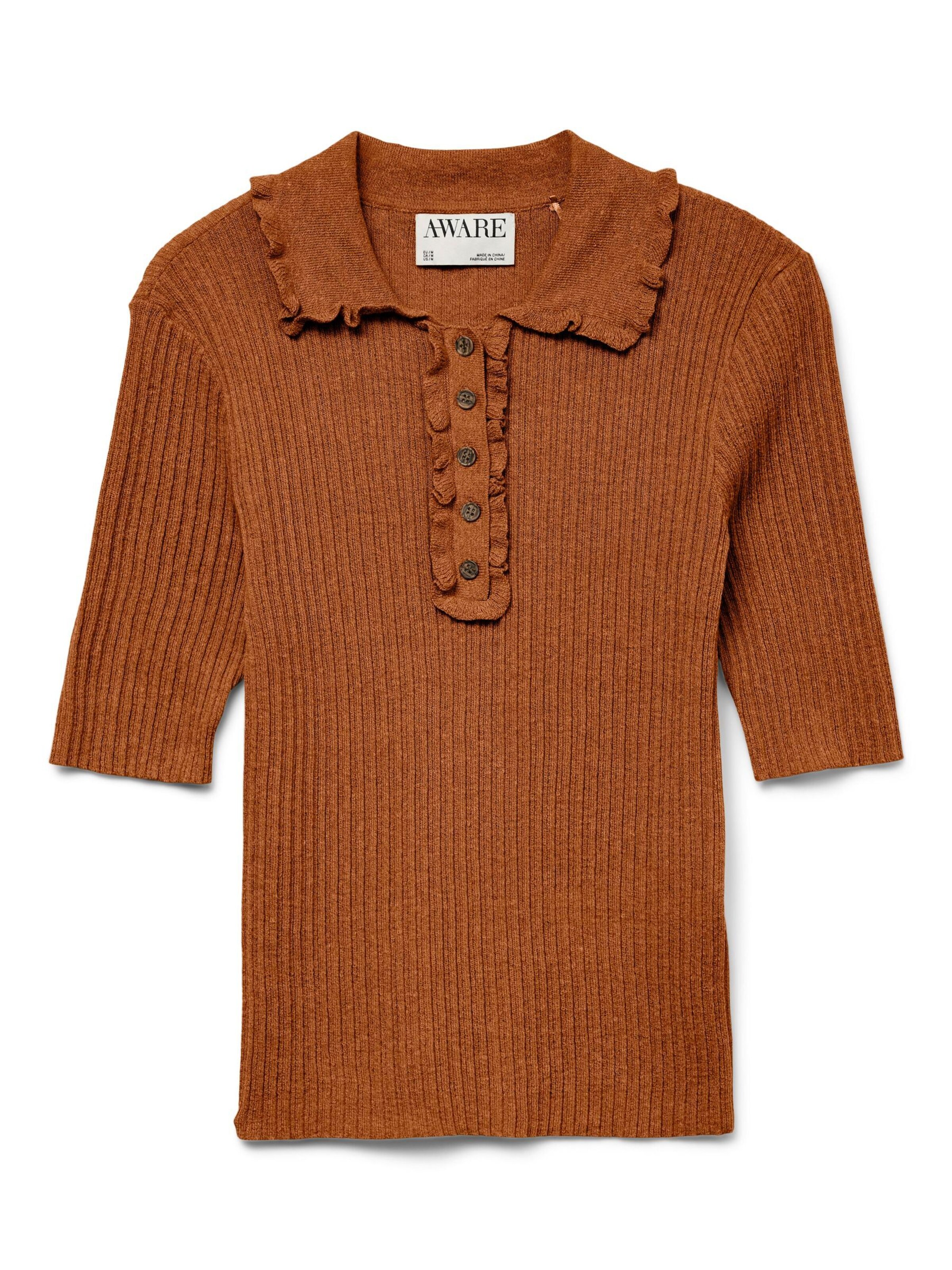 Aware Top 'AWShirli' in Bruin: voorkant