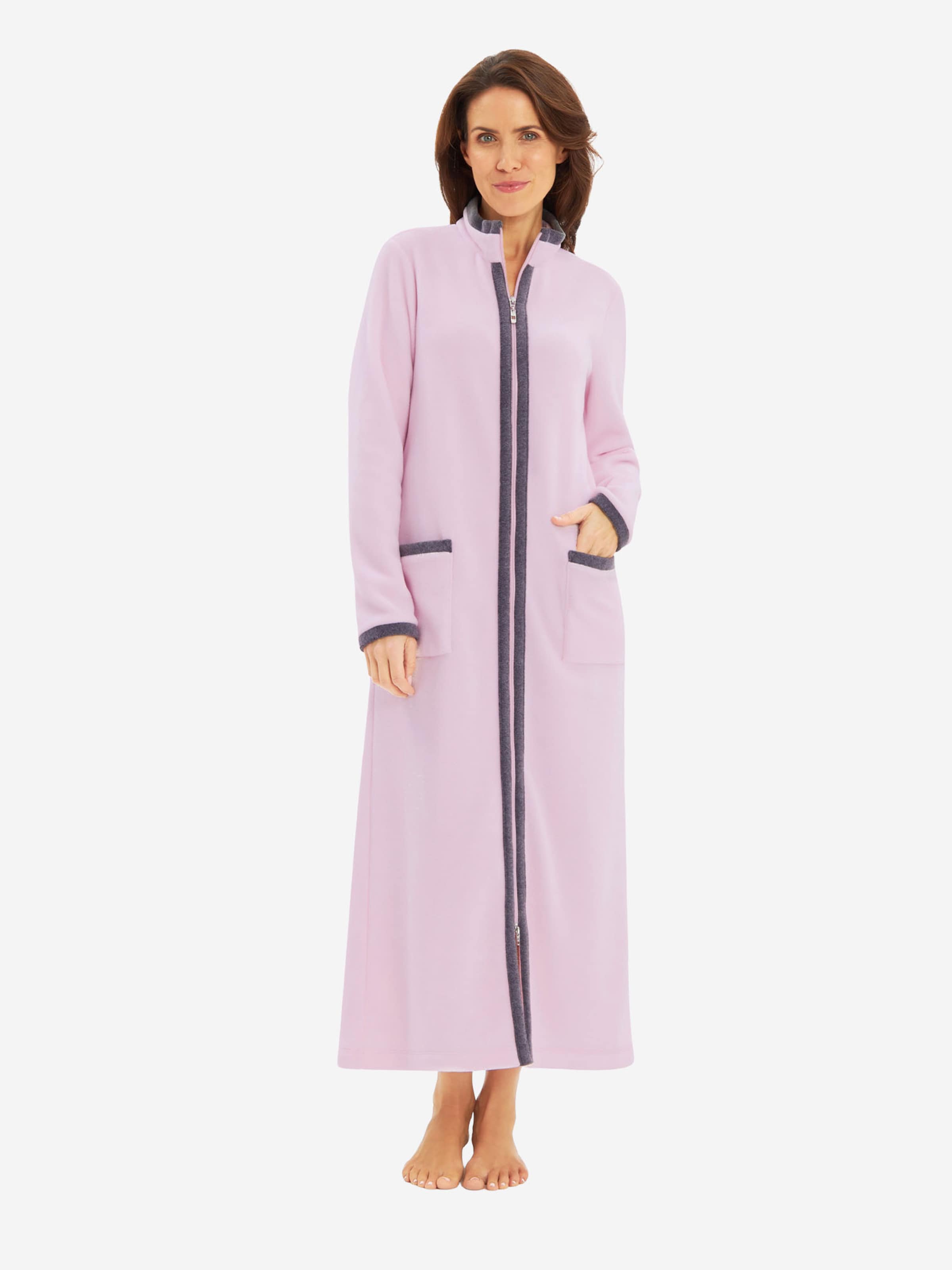 FÉRAUD PARIS Short Bathrobe ' Fleece ' in Grey: front