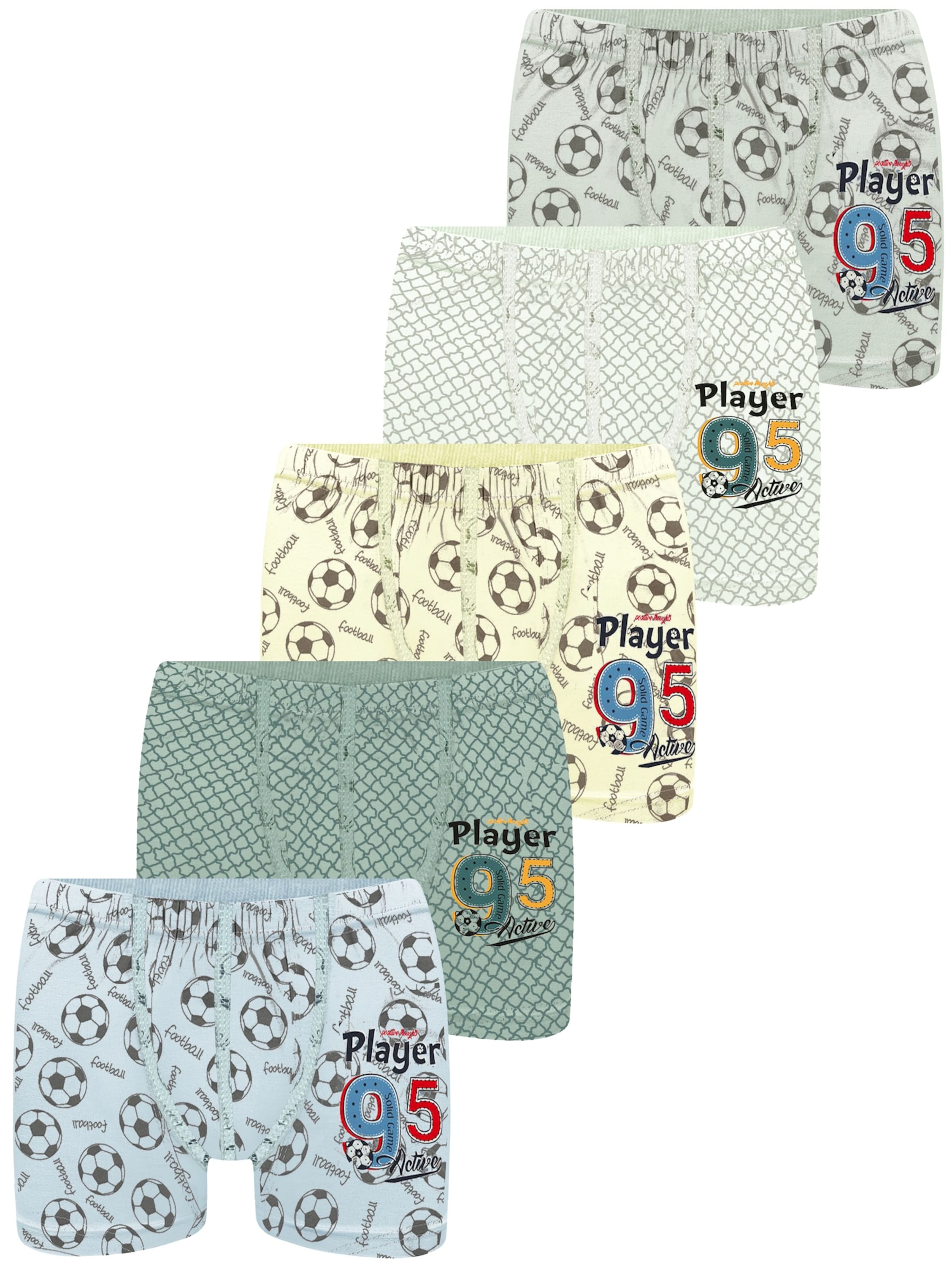 LOREZA Onderbroek 'Jungen Boxershorts Player' in Gemengde kleuren: voorkant