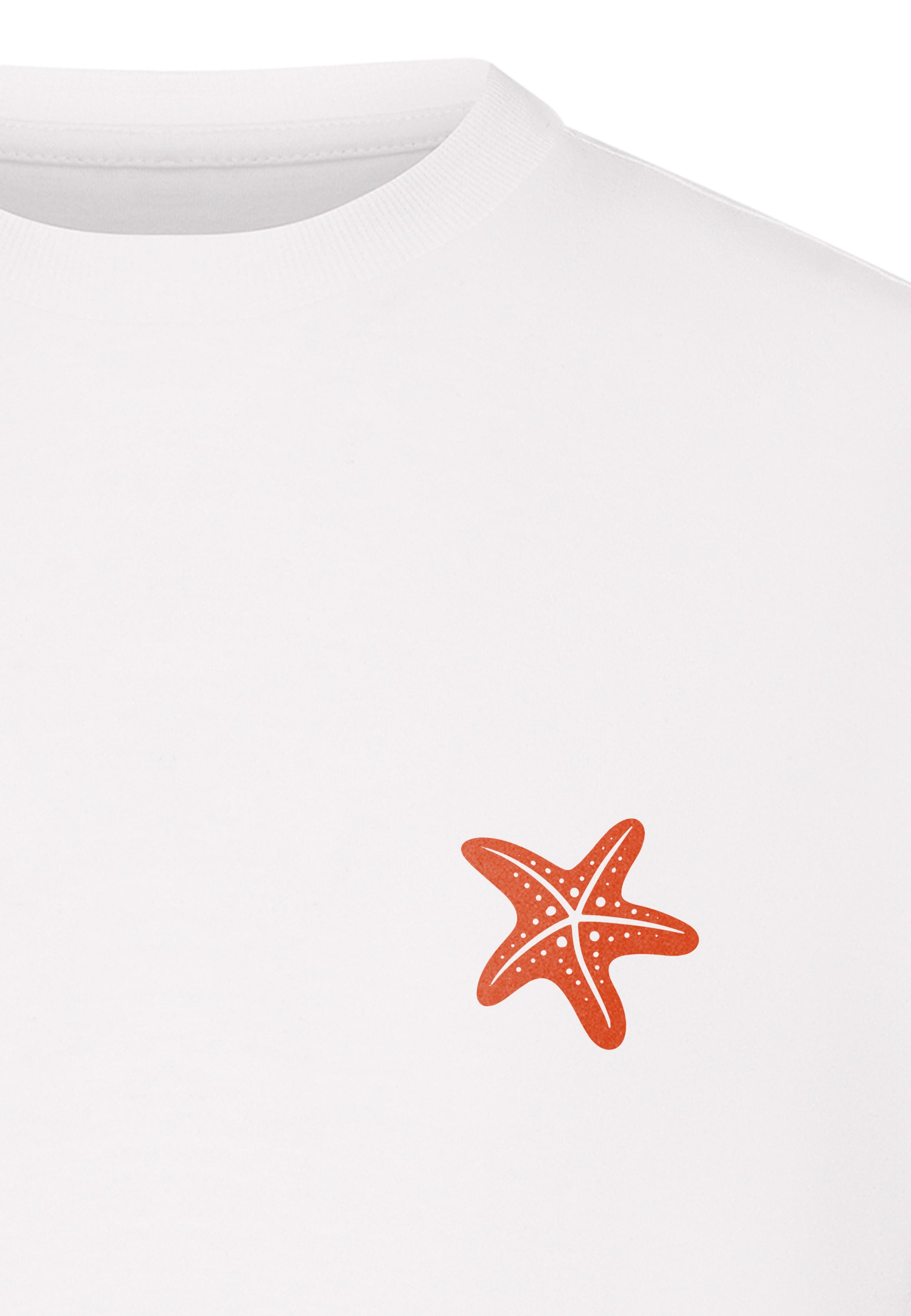 T-shirt 'Sunny Sea' Miss Tee en blanc