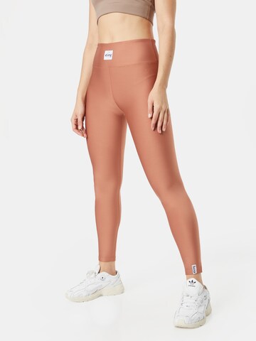 Skinny Pantalon de sport 'Icecold' Eivy en orange : devant