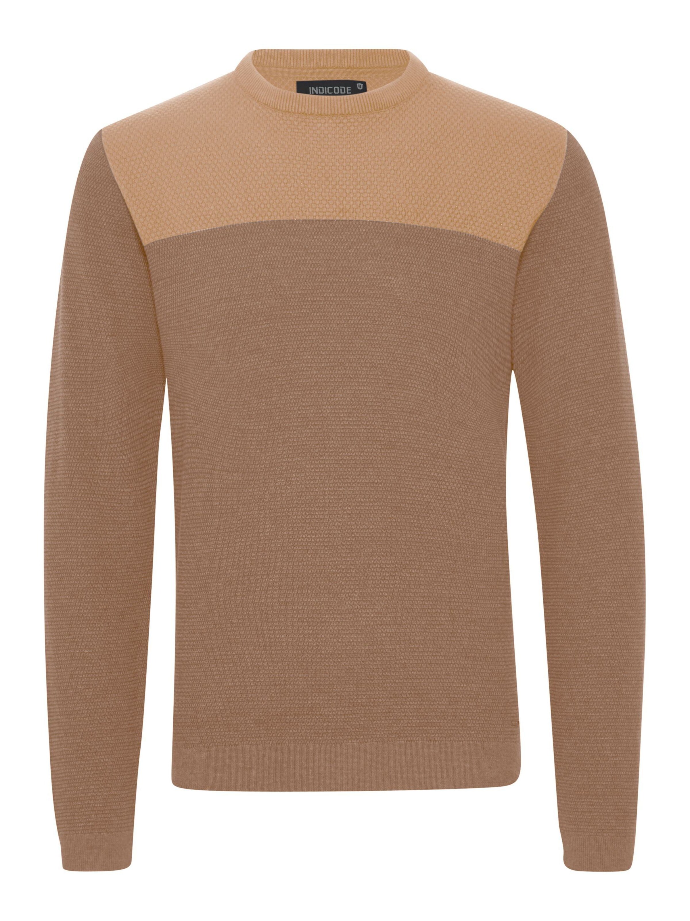 INDICODE JEANS Pullover in Braun: Vorderseite