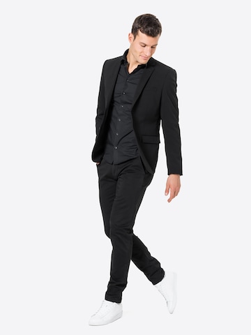Casual Fridayregular Chino hlače 'Viggo' - crna boja