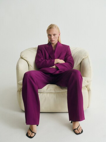 MANGO Regular Bandplooibroek 'ANNA' in Roze