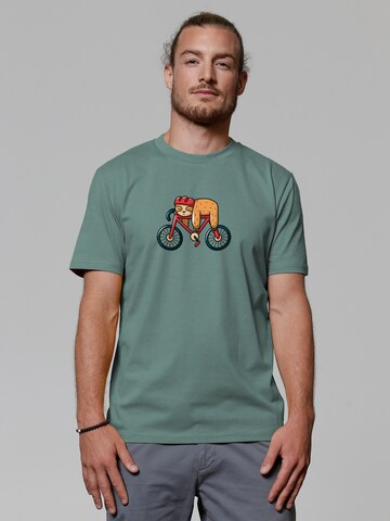 Watapparel Shirt 'Sloth' in Grün: Vorderseite