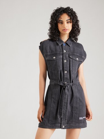 KARL LAGERFELD JEANS Shirt dress in Black: front