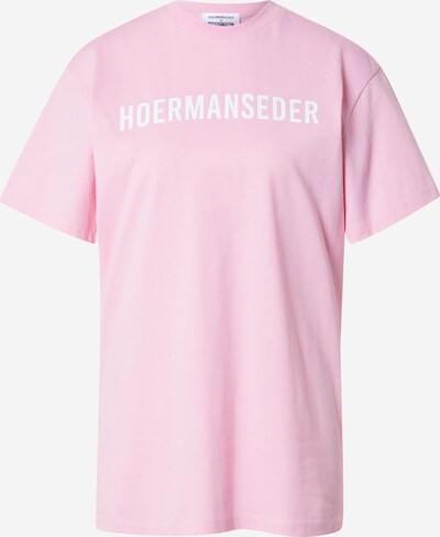 Hoermanseder x About You T-Shirt 'Suki' in rosa / weiß, Produktansicht