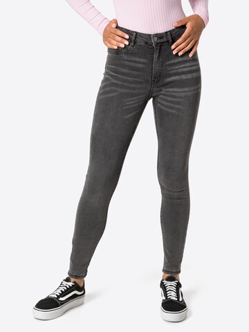 Gina Tricot Skinny Jeans 'Molly' in Grijs: voorkant