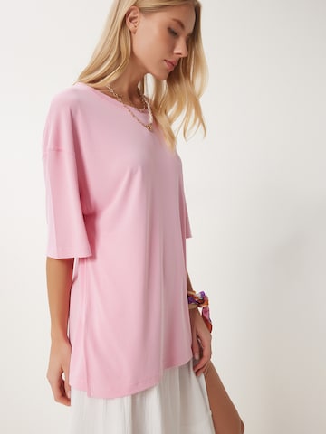 T-shirt Happiness İstanbul en rose