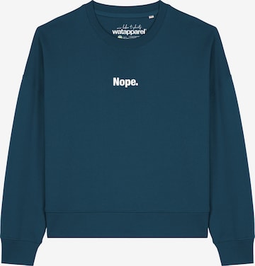 Sweat-shirt 'Nope ' Watapparel en vert : devant