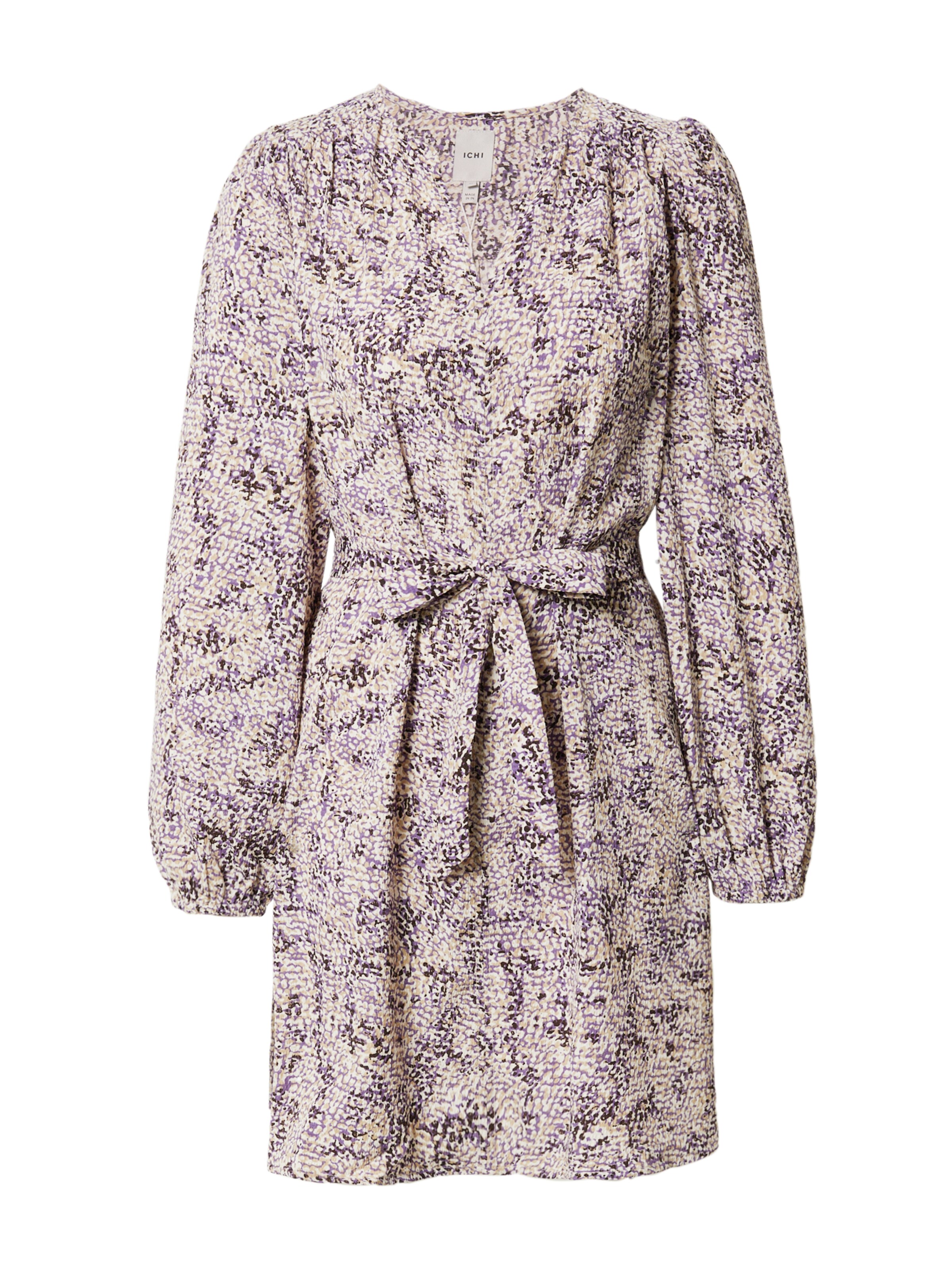 ICHI Vestido 'IHACOTO' em bege / bege claro / roxo claro / preto, Vista do artigo