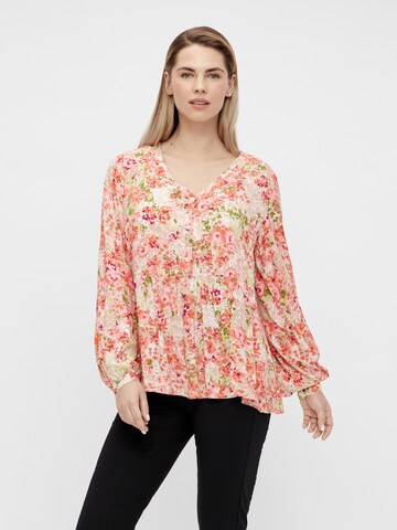 MAMALICIOUS Blouse 'Anya' in Oranje: voorkant