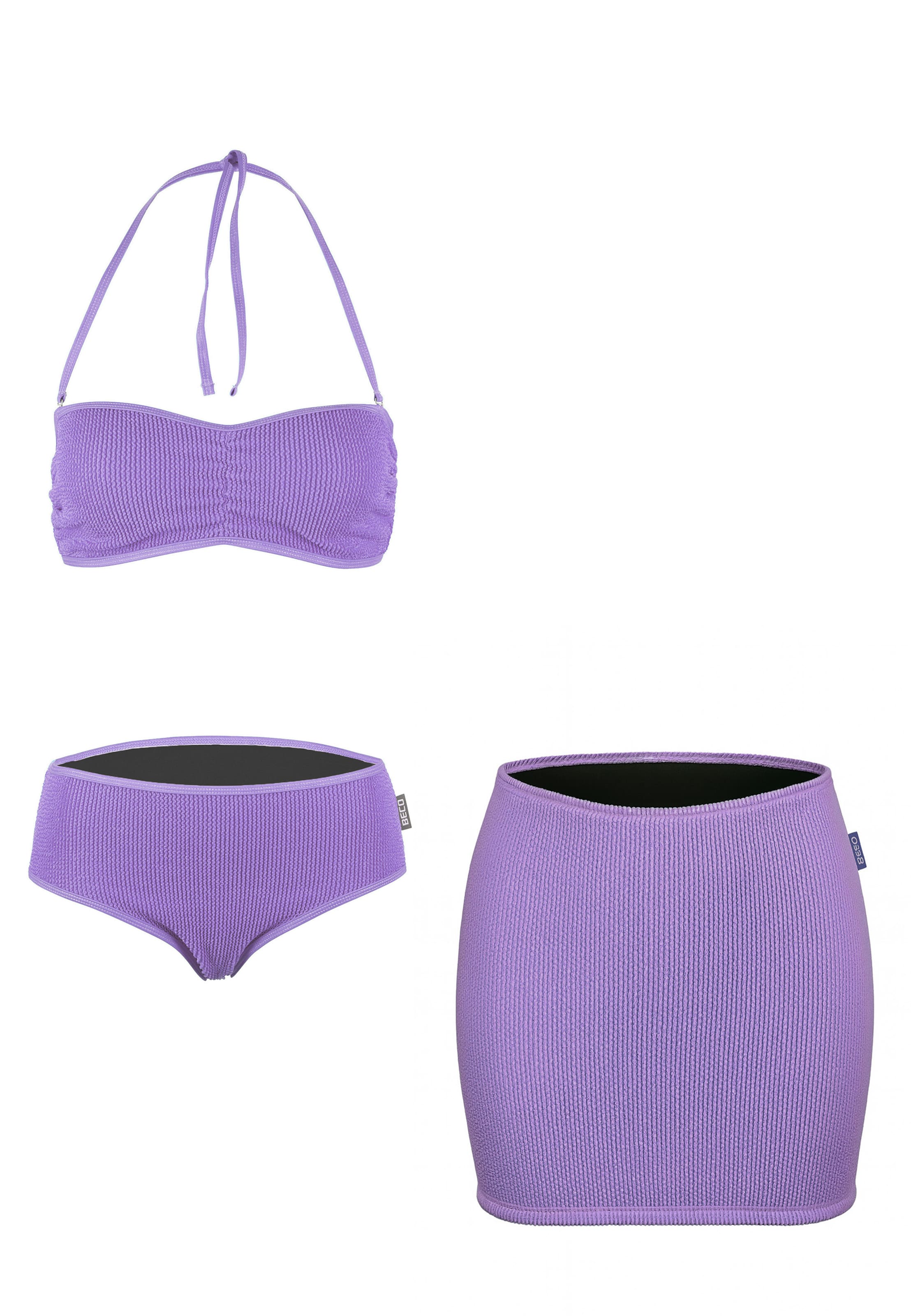 BECO the world of aquasports Bustier Bikini in Lila: voorkant