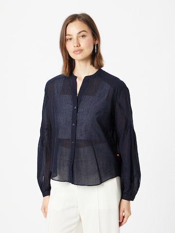 BOSS Orange Blouse 'Berday' in Blue: front