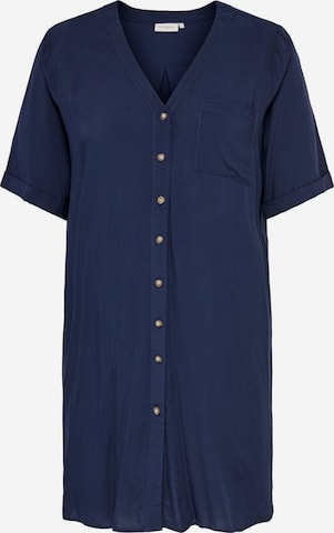 ONLY Carmakoma Shirt Dress in Blue: front